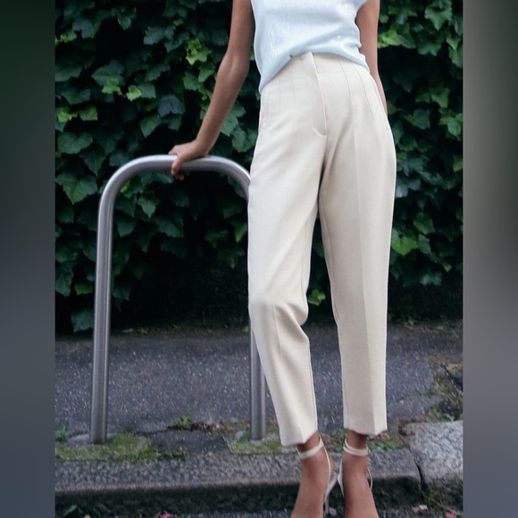 New Zara PANTS‎ WITH A HIGH WAIST - Picture 8 of 11